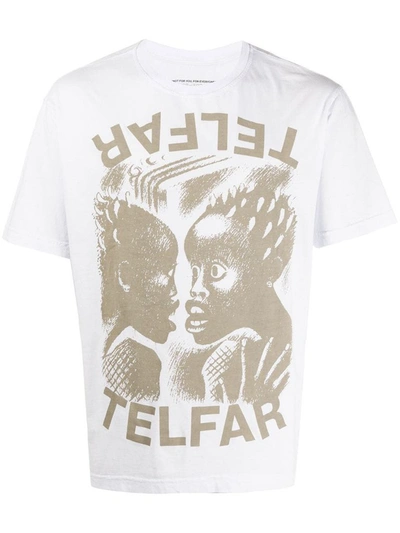 Shop Telfar Men's White Cotton T-shirt