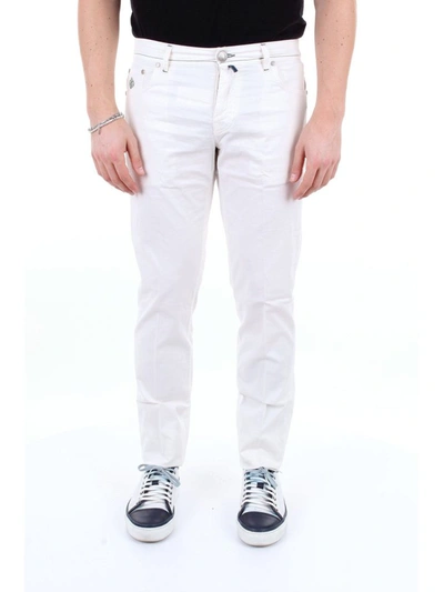 Shop Luigi Borrelli Men's White Cotton Pants