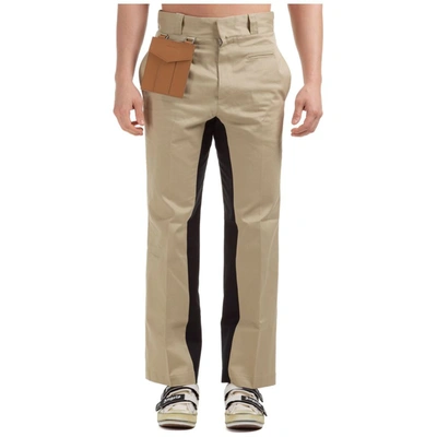 Shop Palm Angels Men's Beige Cotton Pants