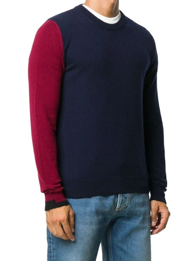 Shop Maison Margiela Men's Blue Cashmere Sweater
