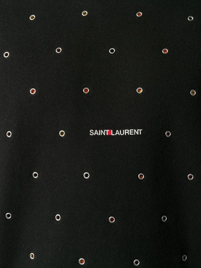 Shop Saint Laurent Men's Black Cotton Sweatshirt