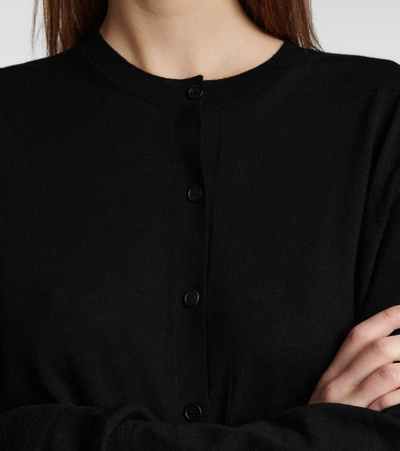 The Row Essentials Battersea Cashmere Cardigan In Black