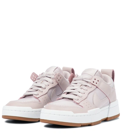 Shop Nike Dunk Disrupt Leather Sneakers In Pink