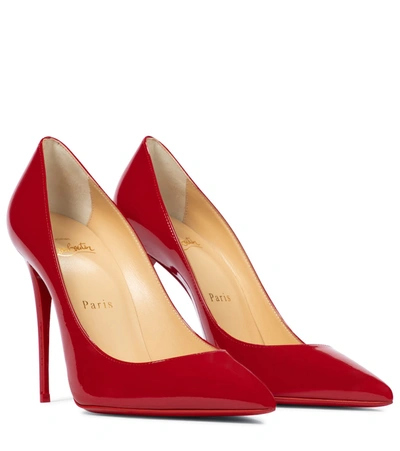 Shop Christian Louboutin Kate 100 Patent Leather Pumps In Red