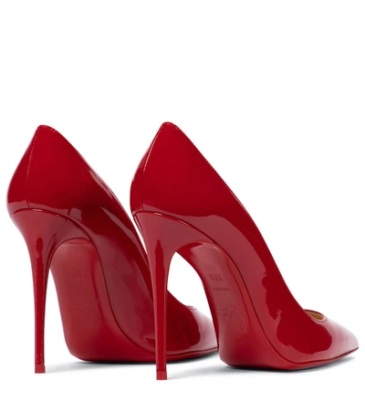 Shop Christian Louboutin Kate 100 Patent Leather Pumps In Red