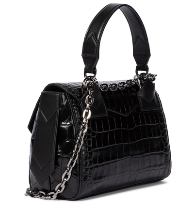Shop Givenchy Id Small Leather Shoulder Bag In Black