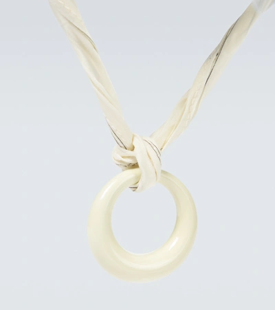 Shop Jil Sander Ripple Necklace In White