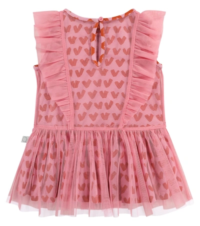 Shop Stella Mccartney Baby Printed Tulle Dress In Pink