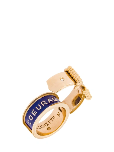 Shop Acchitto Aperio Coeurage Ring In Gold