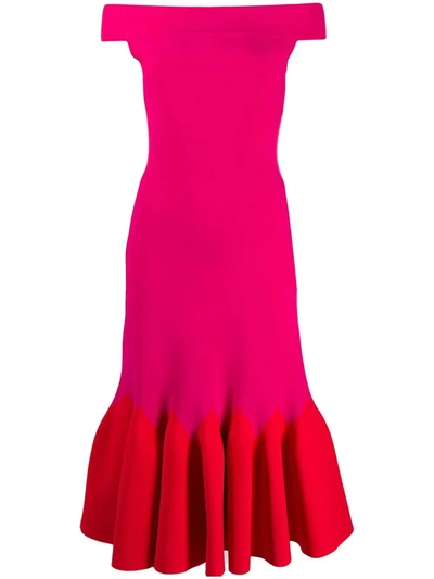 Shop Alexander Mcqueen Mid-length Evening Dress In Pink