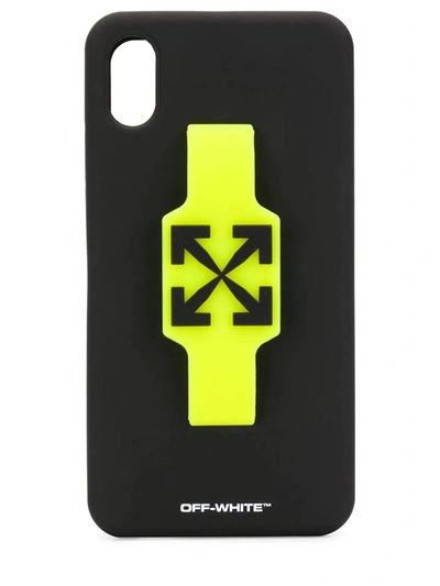 Shop Off-white Iphone Xs Max Case With Finger Grip In Black