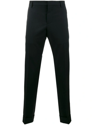 Shop Valentino Trousers With Pockets And Zip Fastening In Blue