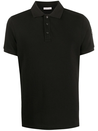 Shop Moncler Polo Shirt In Black