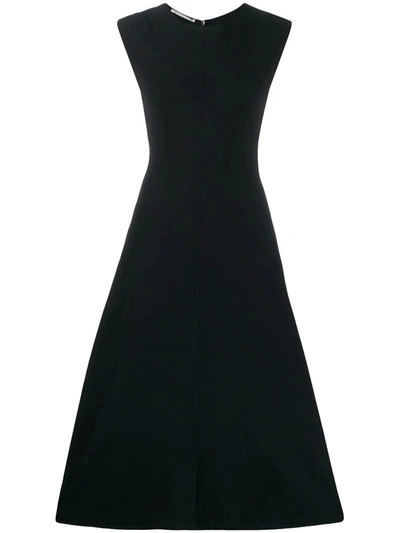 Shop Stella Mccartney Flared Midi Dress In Black