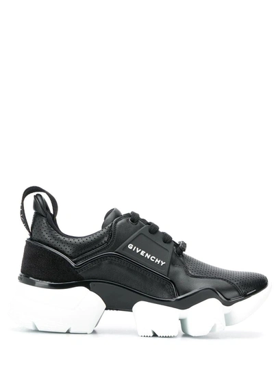 Shop Givenchy Givency Leather Jaw Chunky Sneakers In Black