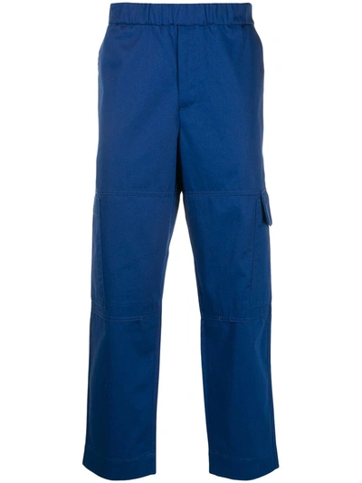 Shop Kenzo Cargo Trousers In Blue