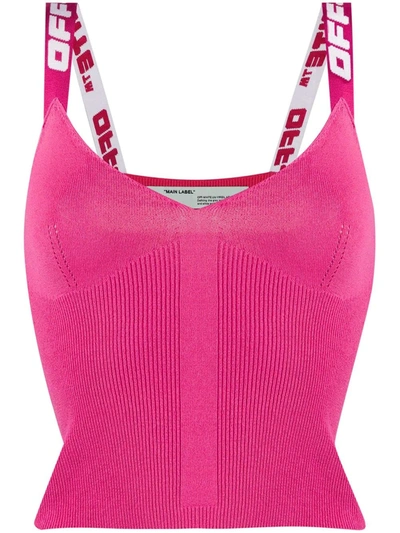 Shop Off-white Knit Industrial Top In Pink