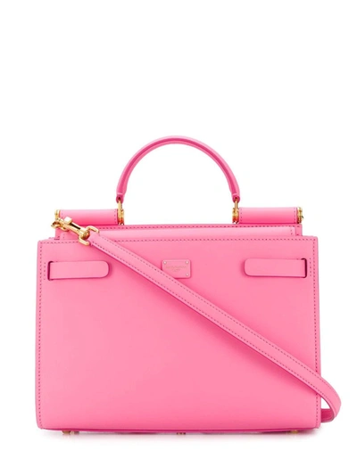 Shop Dolce & Gabbana Dolce E Gabbana Small Calfskin Sicily 62 Bag In Pink