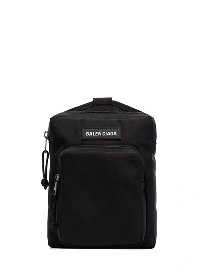 Shop Balenciaga Explorer Crossbody Messenger Bag In Black