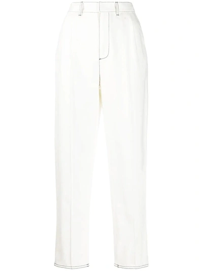 Shop Alexander Mcqueen Straight-leg Jeans In White