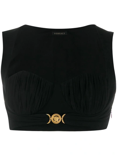Shop Versace Bustier Top In Black