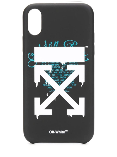 Shop Off-white Dripping Arrows Iphone Xr Case In Black