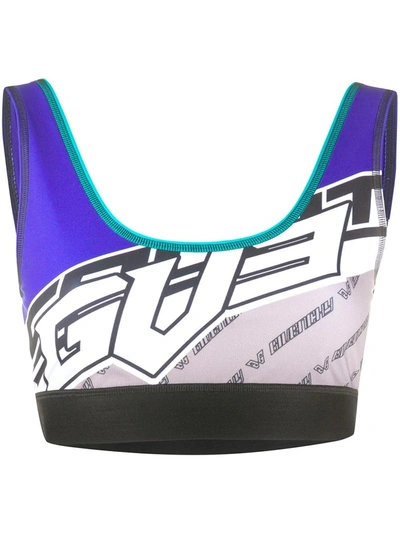 Shop Givenchy Logo Print Sports Bra In Mutlicolor