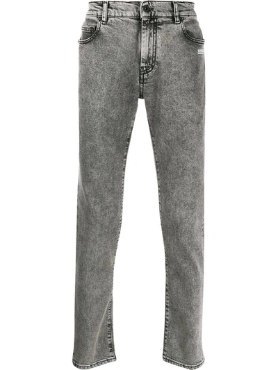 Shop Off-white Skinny Grey Jeans