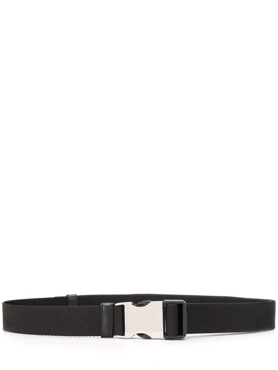 Shop Prada Buckle Belt In Black