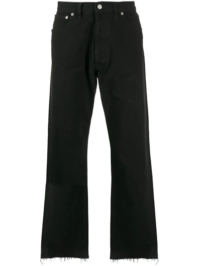 Shop Maison Margiela Straight-leg Jeans In Black