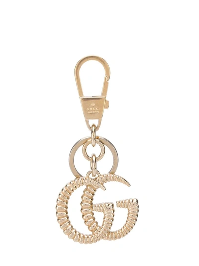 Shop Gucci Double G Key Ring In Gold
