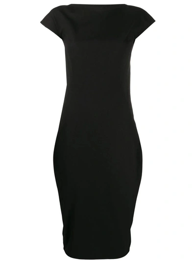 Shop Rick Owens Cap-sleeve Dress In Black