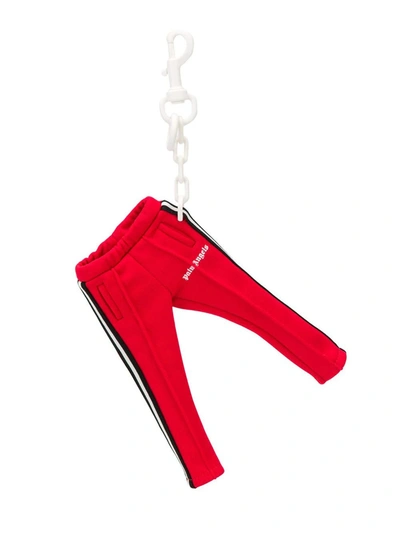 Shop Palm Angels Mini Track Pants Keychain In Red