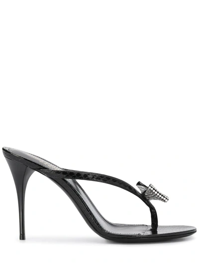 Shop Saint Laurent Lexi Sandals In Black