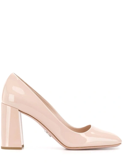 Shop Prada Patent Leather Pumps In Pink