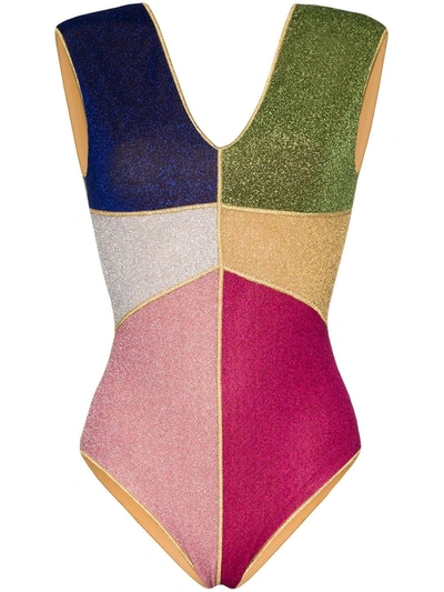 Shop Oseree One-piece Lumière Colore Maillot Swimsuit In Multicolour