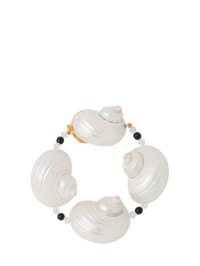 Shop Prada Bracelet With Shells In White