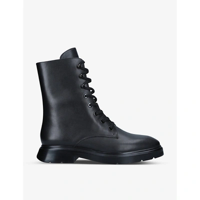 Shop Stuart Weitzman Mckenzee Leather Ankle Boots In Black