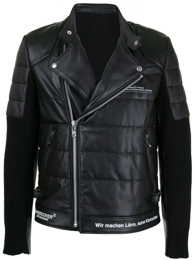 Shop Undercover Quilted Biker Jacket In Black