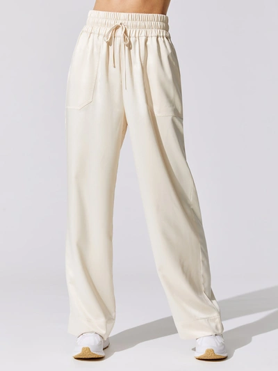 Shop Carbon38 Silky Separate Wide Leg Pant - Champagne - Size S
