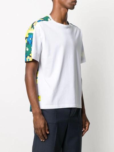 Shop Marni Floral Back T-shirt In White