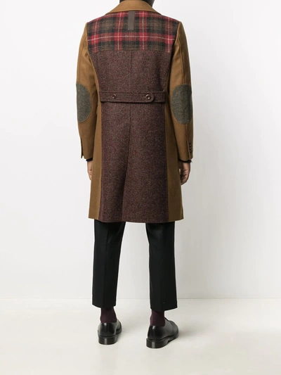 Shop Junya Watanabe Double Breasted Coat In Brown