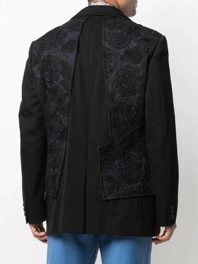 Shop Comme Des Garçons Homme Deux Layered Blazer Jacket In Black