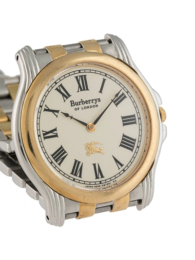 Pre-owned Burberry  Mens Quartz Watch In Silver