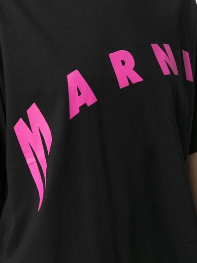 Shop Marni Drawn Logo T-shirt In Black