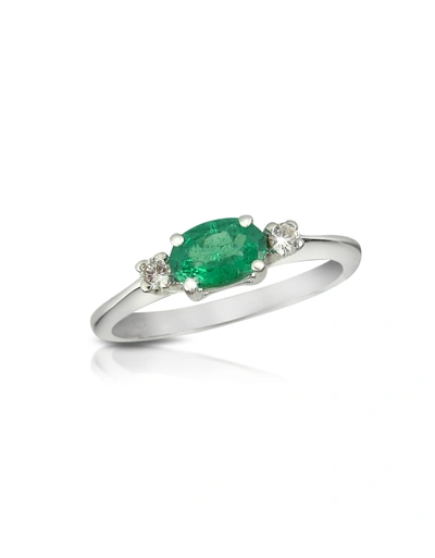 Shop Incanto Royale Designer Rings Emerald And Diamond 18k Gold Ring