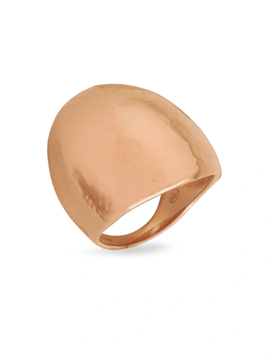 Shop Torrini Designer Rings Elena - Chiseled 18k Rose Gold Shield Ring