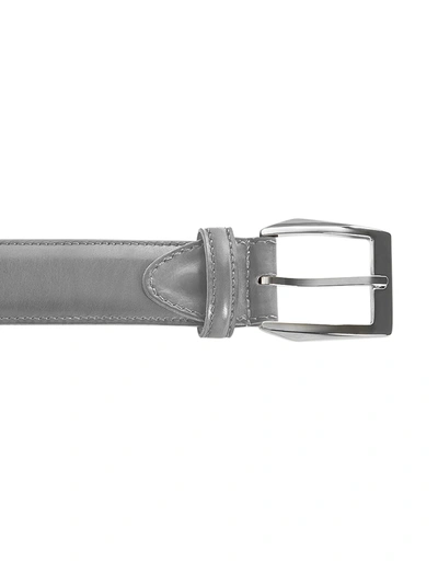 Shop Pakerson Designer Men's Belts Calci Smoke Handmade Italian Leather Belt In Gris