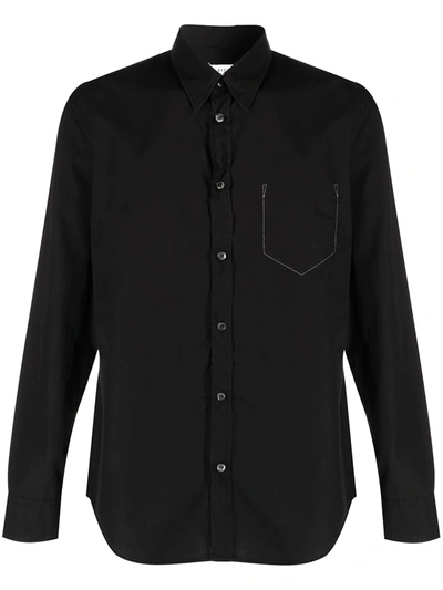 Shop Maison Margiela Faux Pocket-detail Shirt In Black