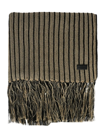 Shop Saint Laurent Women's Scarves And Shawls -  - In Black, Gold Synthetic Fibers